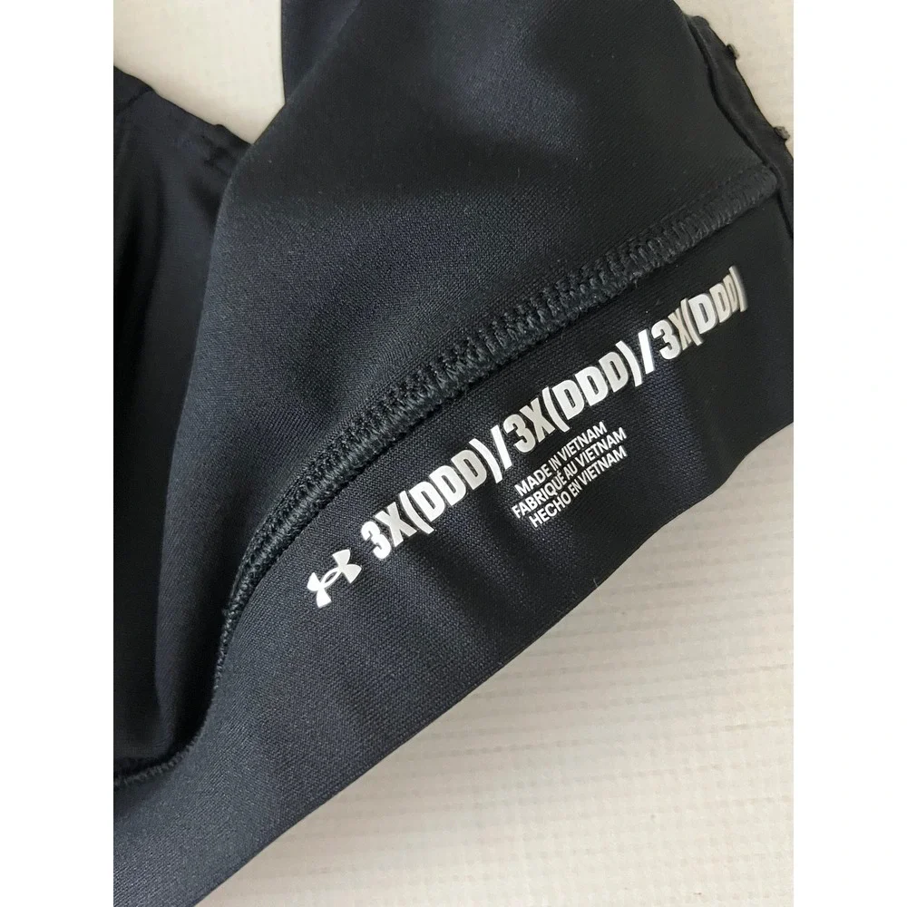 Under Armour Sports Bra Womens‎ 3X(DDD) Black Adjustable Straps